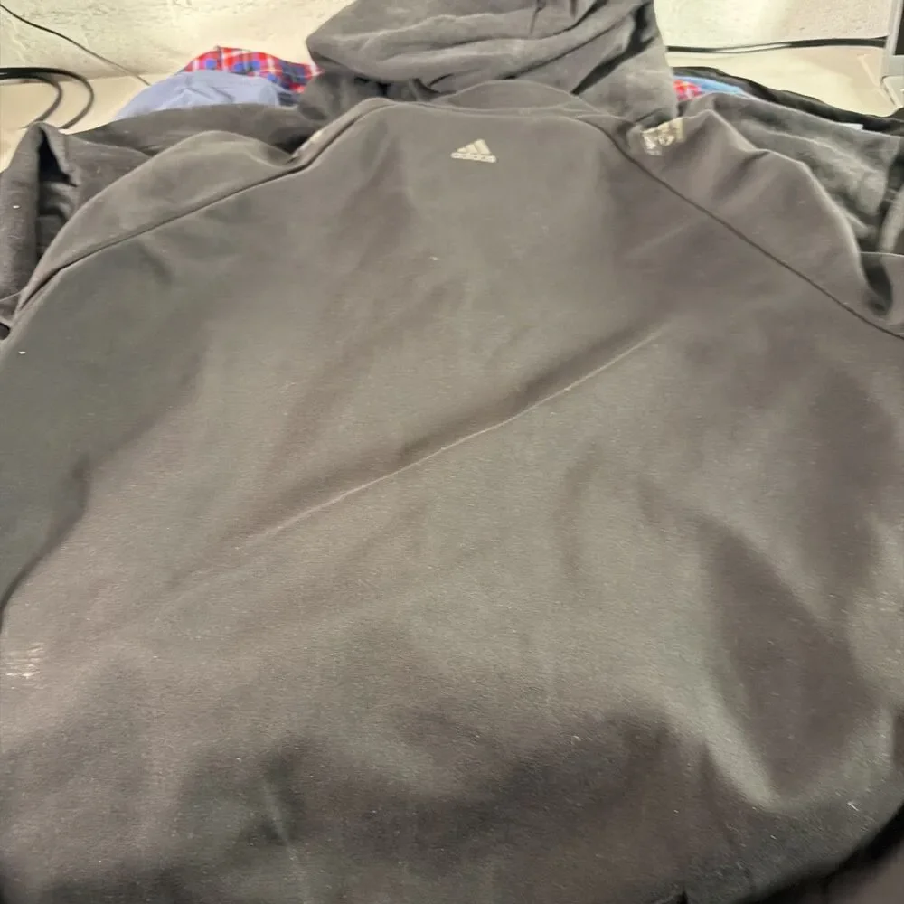 Adidas Men's Golf Polyester Fleece Full Zip Size XXL Black Jacket Long Sleeve 2X